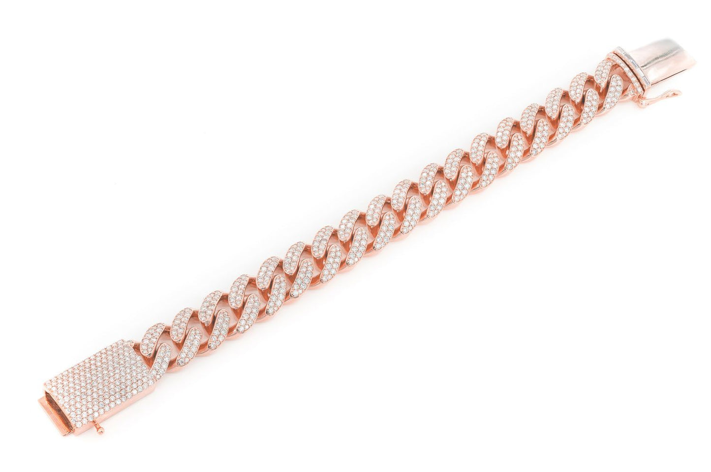 16MM MIAMI CUBAN DIAMOND BRACELET 14K SOLID GOLD 12.25CTW
