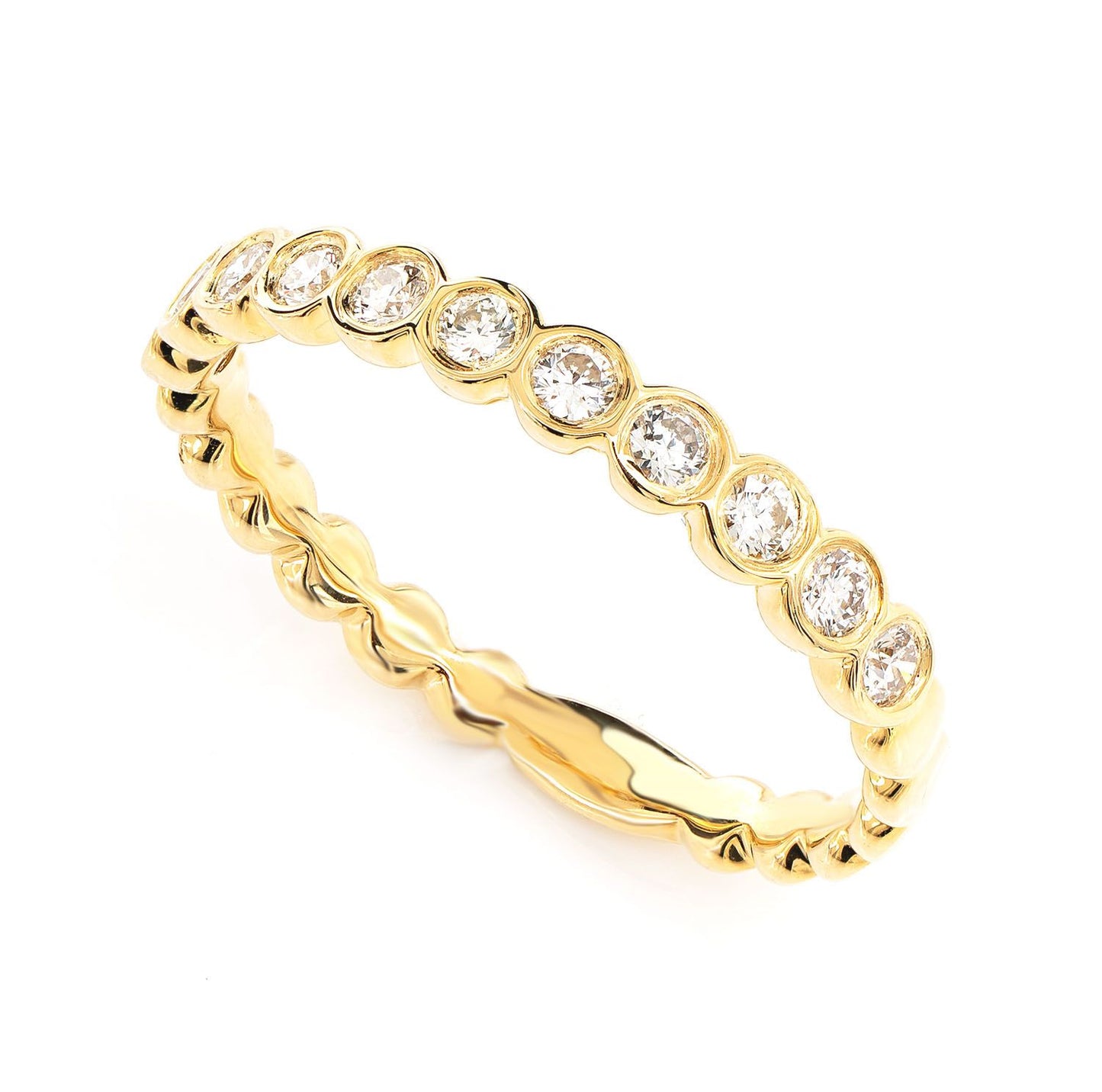 INEL CU LUNGĂ ROTUNDĂ, AUR MASIV DE 14K, 0.30CT