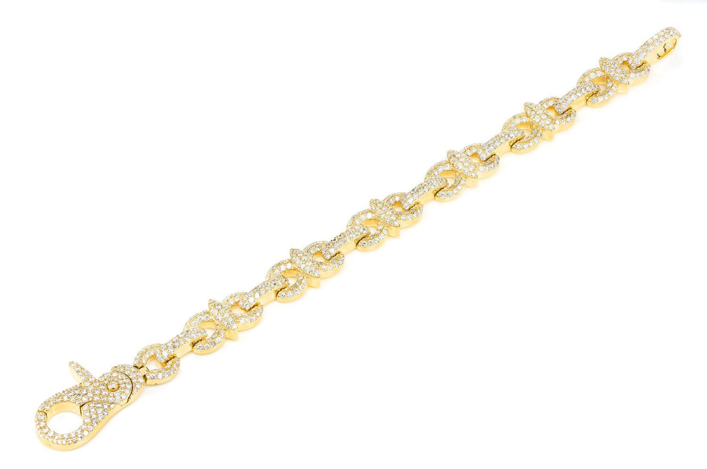 DIAMOND INFINITY LINE BRACELET SOLID GOLD 10.85CTW