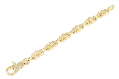 DIAMOND INFINITY LINE BRACELET SOLID GOLD 10.85CTW