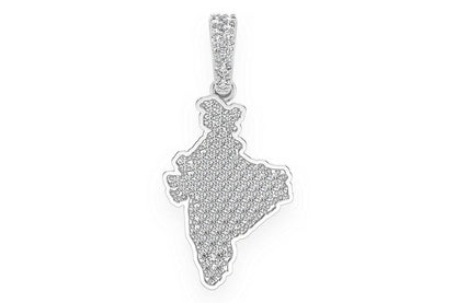 INDIA COUNTRY DIAMOND PENDANT 14K SOLID GOLD 0.33CTW