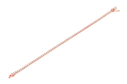 5PT PRONG SET DIAMOND TENNIS BRACELET 14K SOLID GOLD 3.00CTW