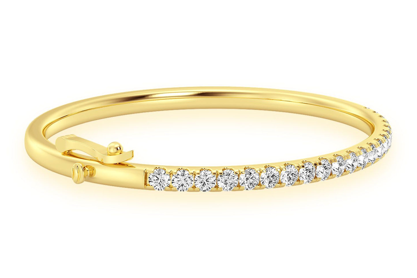 BRĂȚARĂ CU DIAMANTE SCALLOP 10PT, AUR MASIV DE 14K, 2.15CT