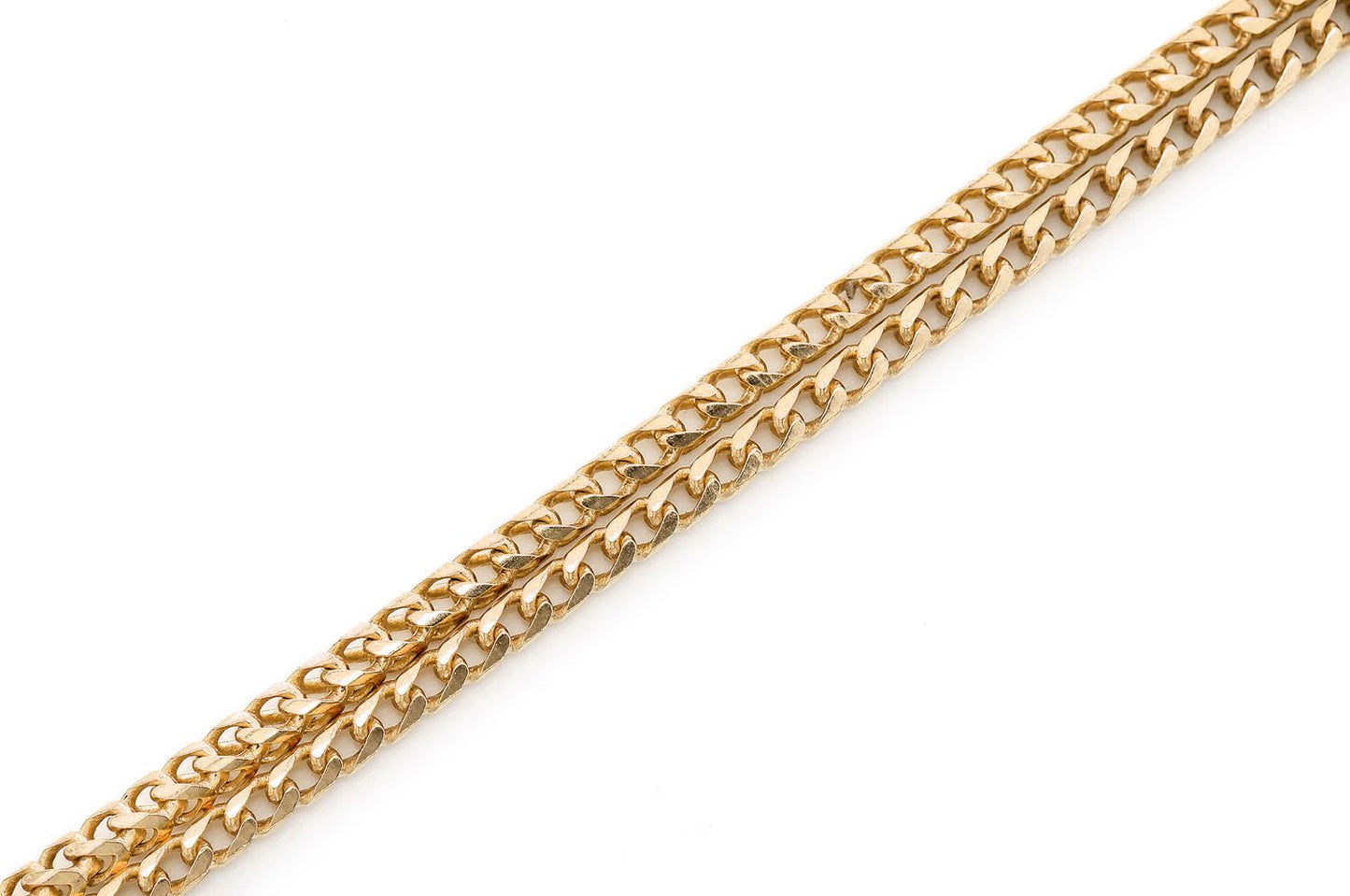 2.5MM FRANCO 14K SOLID GOLD CHAIN