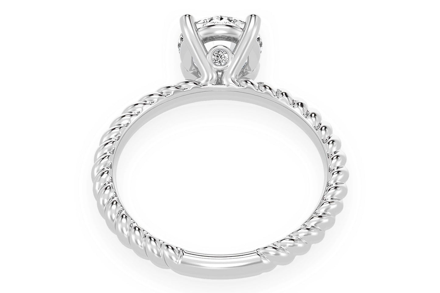 1.25CT ROUND - TWIST BAND - DIAMOND ENGAGEMENT RING