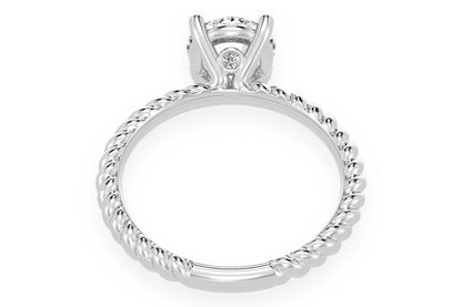 1.25CT ROUND - TWIST BAND - DIAMOND ENGAGEMENT RING