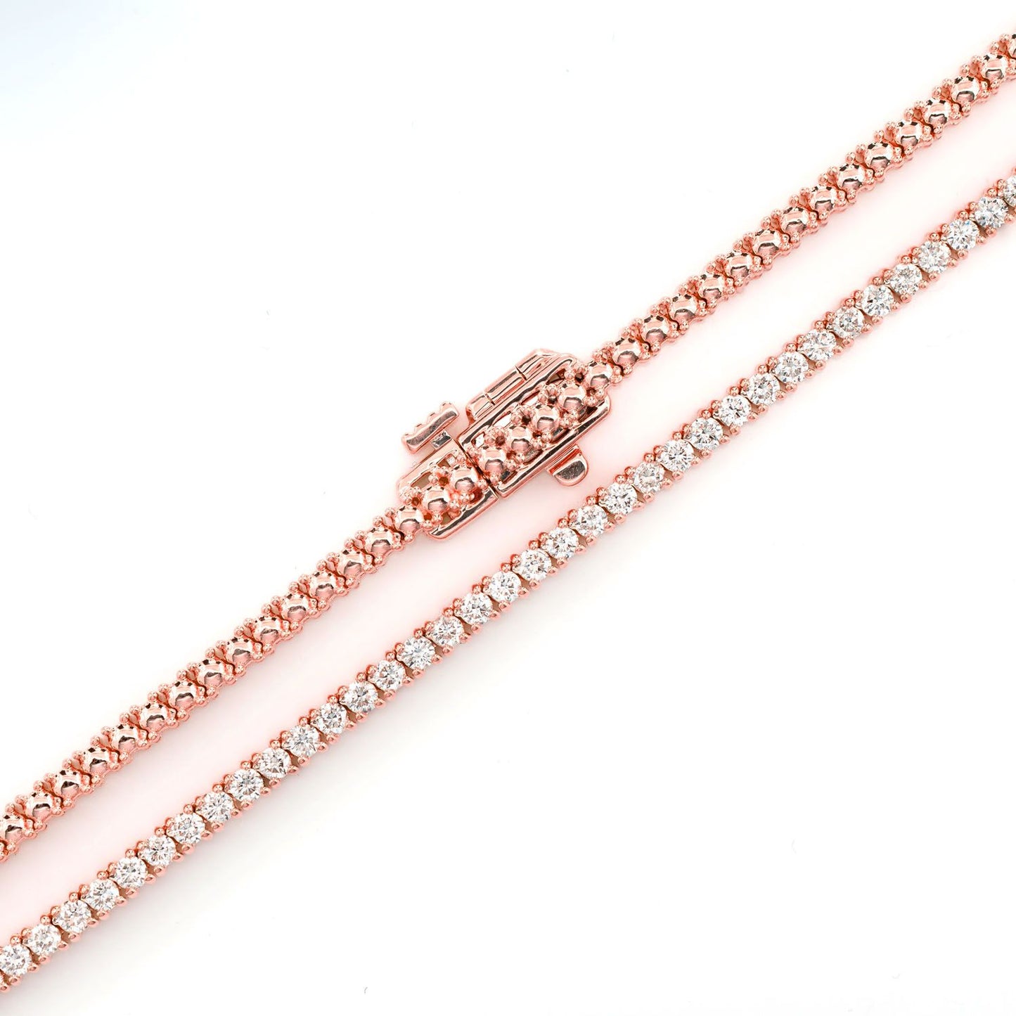 DIAMOND TENNIS NECKLACE SOLID GOLD 2.85CTW