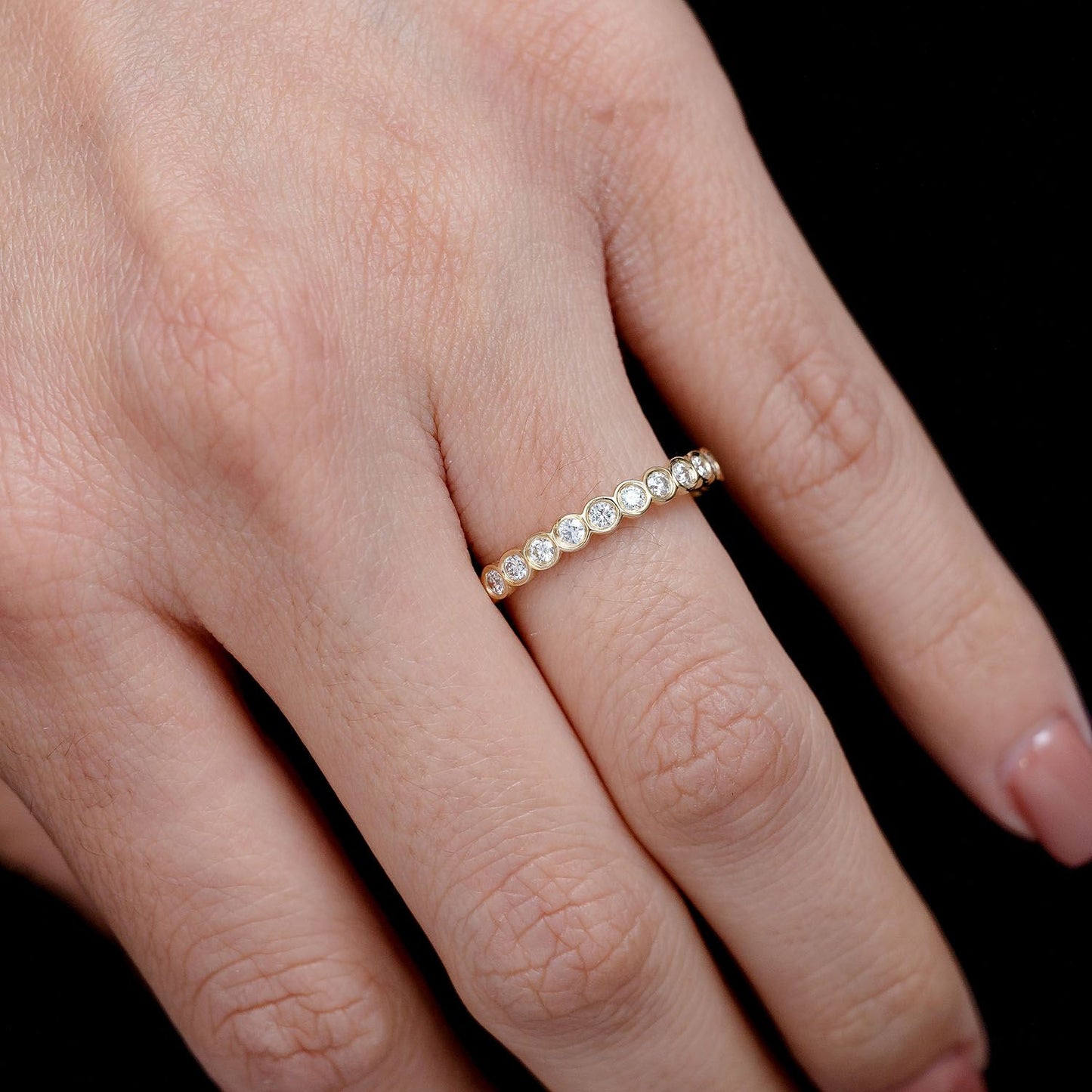 INEL CU LUNGĂ ROTUNDĂ, AUR MASIV DE 14K, 0.30CT