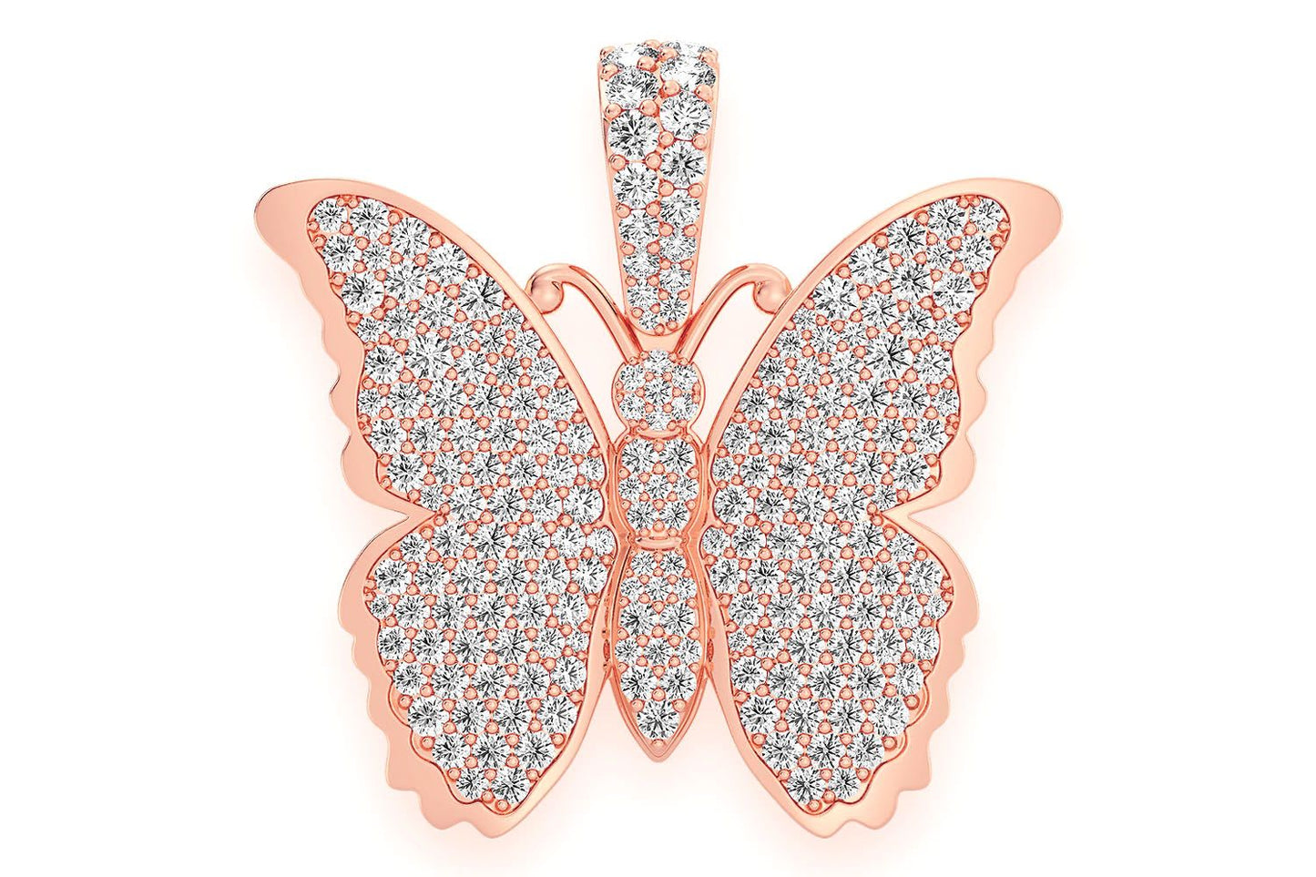 PANDANT CU DIAMANT FLUTURE, AUR MASIV DE 14K, 2.25 CT