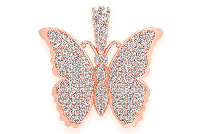 PANDANT CU DIAMANT FLUTURE, AUR MASIV DE 14K, 2.25 CT