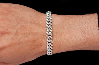 MIAMI CUBAN DIAMOND BANGLE 14K SOLID GOLD 1.65CTW