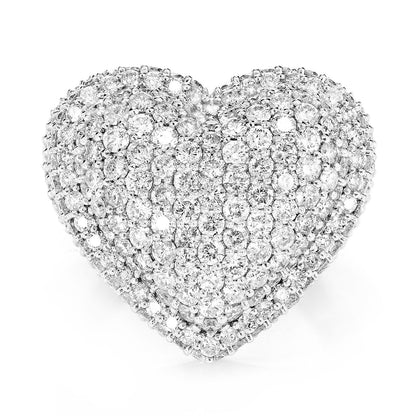 INEL CU DIAMANT ȘI INIMĂ BUBULLANTĂ, AUR MASIV 4.65 CT