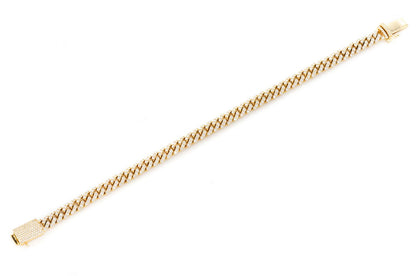 4MM MIAMI CUBAN DIAMOND BRACELET 14K SOLID GOLD 1.50CTW