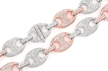 14MM MARINER LINK DIAMOND CHAIN 14K SOLID GOLD 30.25CTW