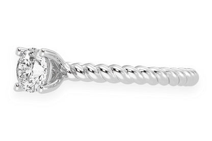 .50CT ROUND SOLITAIRE - TWIST BAND - DIAMOND ENGAGEMENT RING
