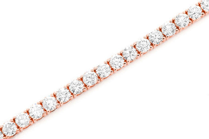 20PT PRONG SET DIAMOND TENNIS BRACELET 14K SOLID GOLD 10.50CTW