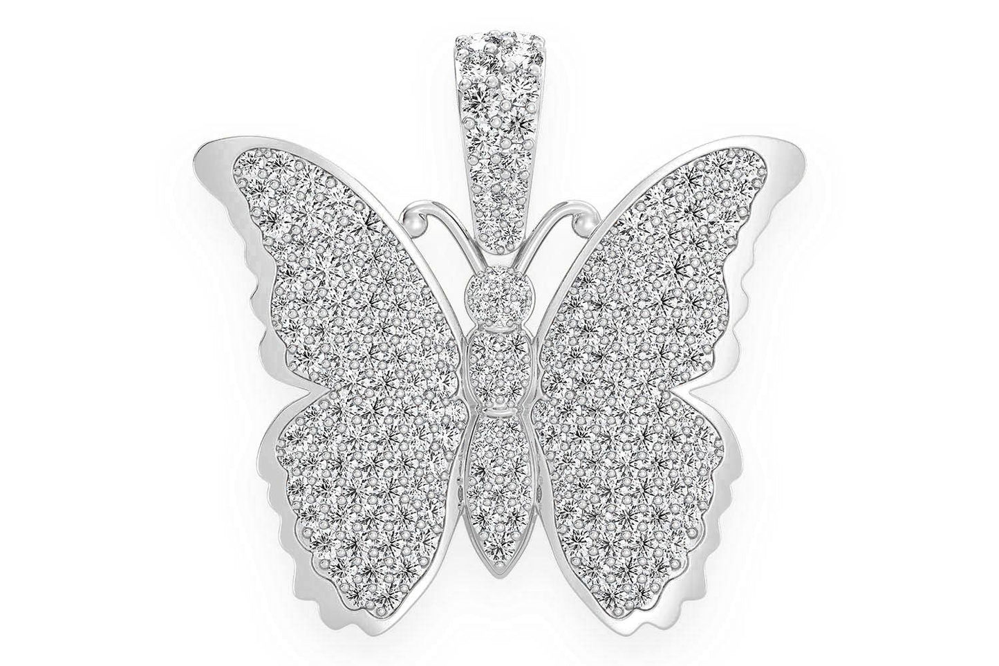 PANDANT CU DIAMANT FLUTURE, AUR MASIV DE 14K, 2.25 CT