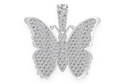 PANDANT CU DIAMANT FLUTURE, AUR MASIV DE 14K, 2.25 CT