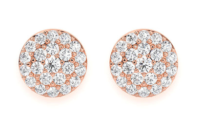 DOT STUD DIAMOND EARRINGS 14K SOLID GOLD 0.15CTW