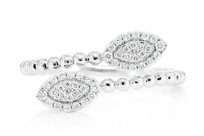INEL MARQUIS CU MĂRGELE, AUR MASIV DE 14K, 0.20CT