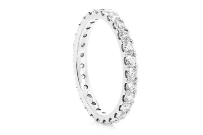 Inel cu diamant ETERNITY, aur masiv de 14K, 1,25 ct