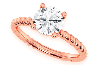 1.25CT ROUND - TWIST BAND - DIAMOND ENGAGEMENT RING