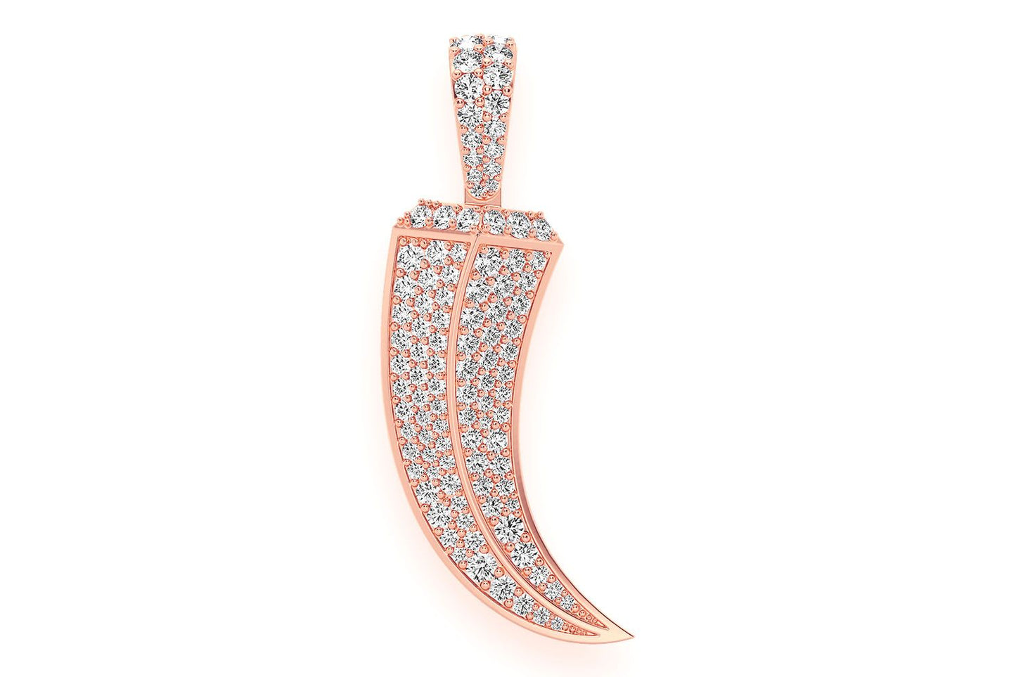 ROMAN CLAW DIAMOND PENDANT 14K SOLID GOLD 1.50CTW