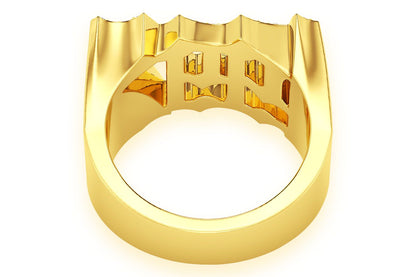 CUSTOM DATE OF BIRTH DIAMOND RING 14K SOLID GOLD 0.60CTW