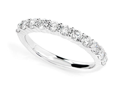11 STONE DIAMOND ANNIVERSARY BAND 14K SOLID GOLD 0.75CTW