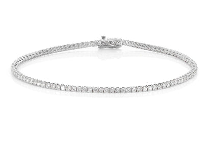 2PT PRONG SET DIAMOND TENNIS BRACELET 14K SOLID GOLD 1.50CTW
