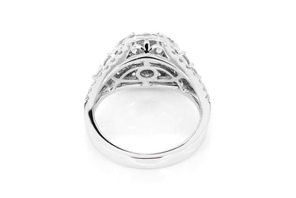 1.25CT ROUND - SPLIT SHANK HALO - DIAMOND ENGAGEMENT RING