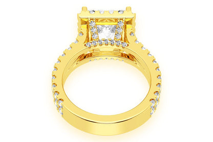 SPHINX - 3.00CT PRINCES CUT - DIAMOND ENGAGEMENT RING