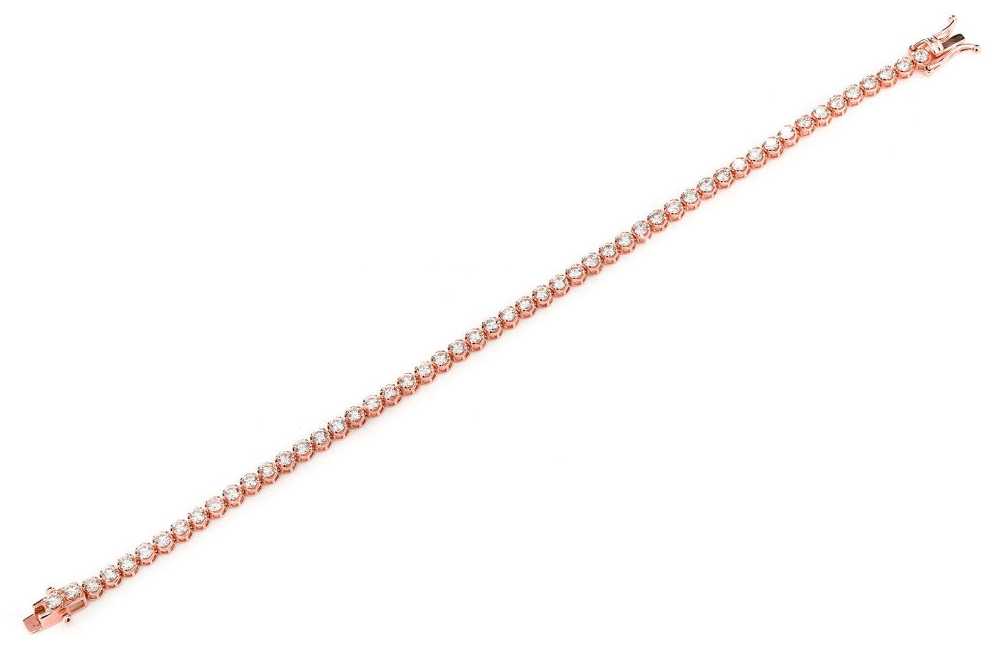 6PT CROWN SET DIAMOND TENNIS BRACELET 14K SOLID GOLD 3.00CTW