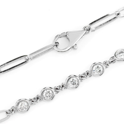 BRĂȚARĂ ROLO CU LUNETĂ CU DIAMANT, AUR MASIV DE 14K, 0.70CT