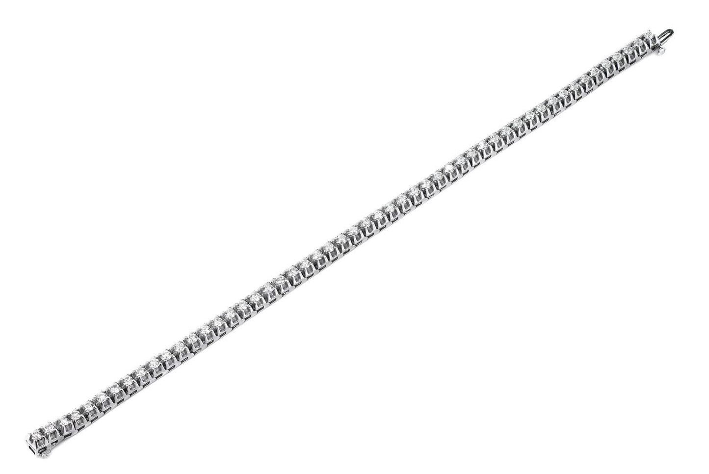 ELEVATED PRONG SET DIAMOND TENNIS BRACELET 14K SOLID GOLD 4.75CTW