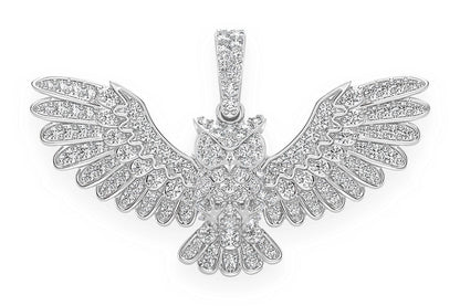 Pandantiv Bufniță cu Diamant, Aur Masiv de 14K, 0.75CT
