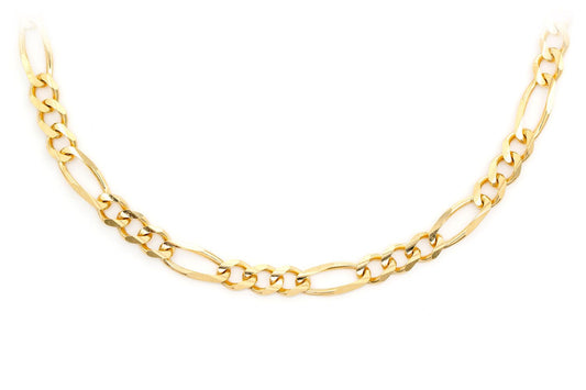 4MM FIGARO LINK 14K SOLID GOLD CHAIN
