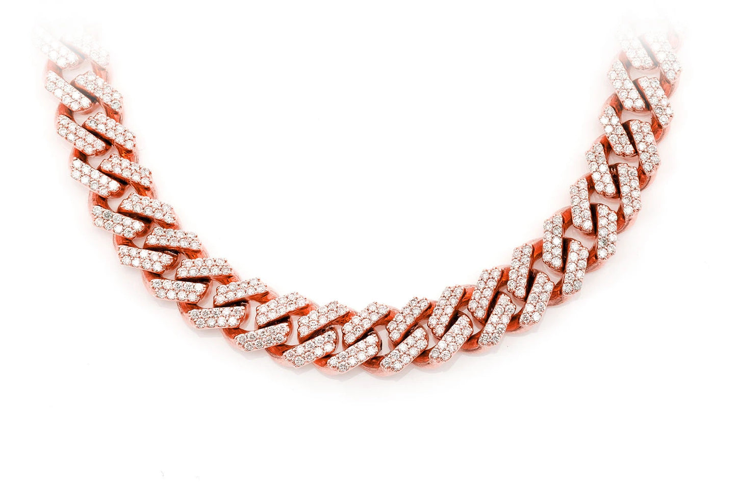 9MM RAISED MIAMI CUBAN DIAMOND NECKLACE 14K SOLID GOLD 13.00CTW