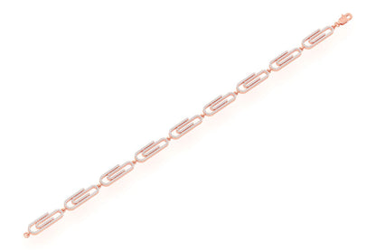 PAPER CLIP ETERNITY DIAMOND BRACELET 14K SOLID GOLD 1.85CTW