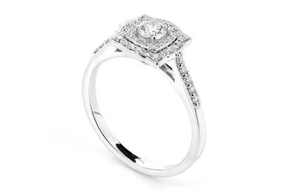 0.50CTW DOUBLE LAYER UNDER HEART - DIAMOND ENGAGEMENT RING