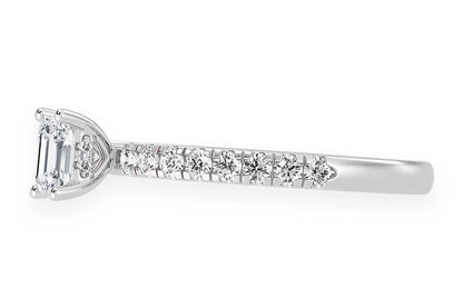 THINN - .25CT EMERALD CUT - DIAMOND ENGAGEMENT RING