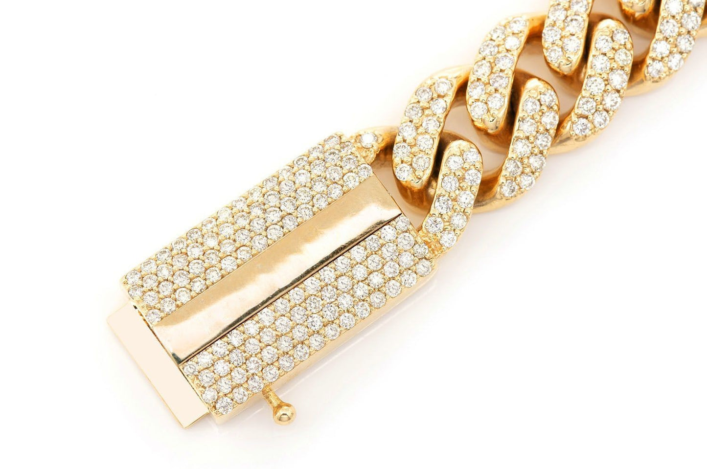 12MM MIAMI CUBAN DIAMOND BRACELET 14K SOLID GOLD 7.50CTW
