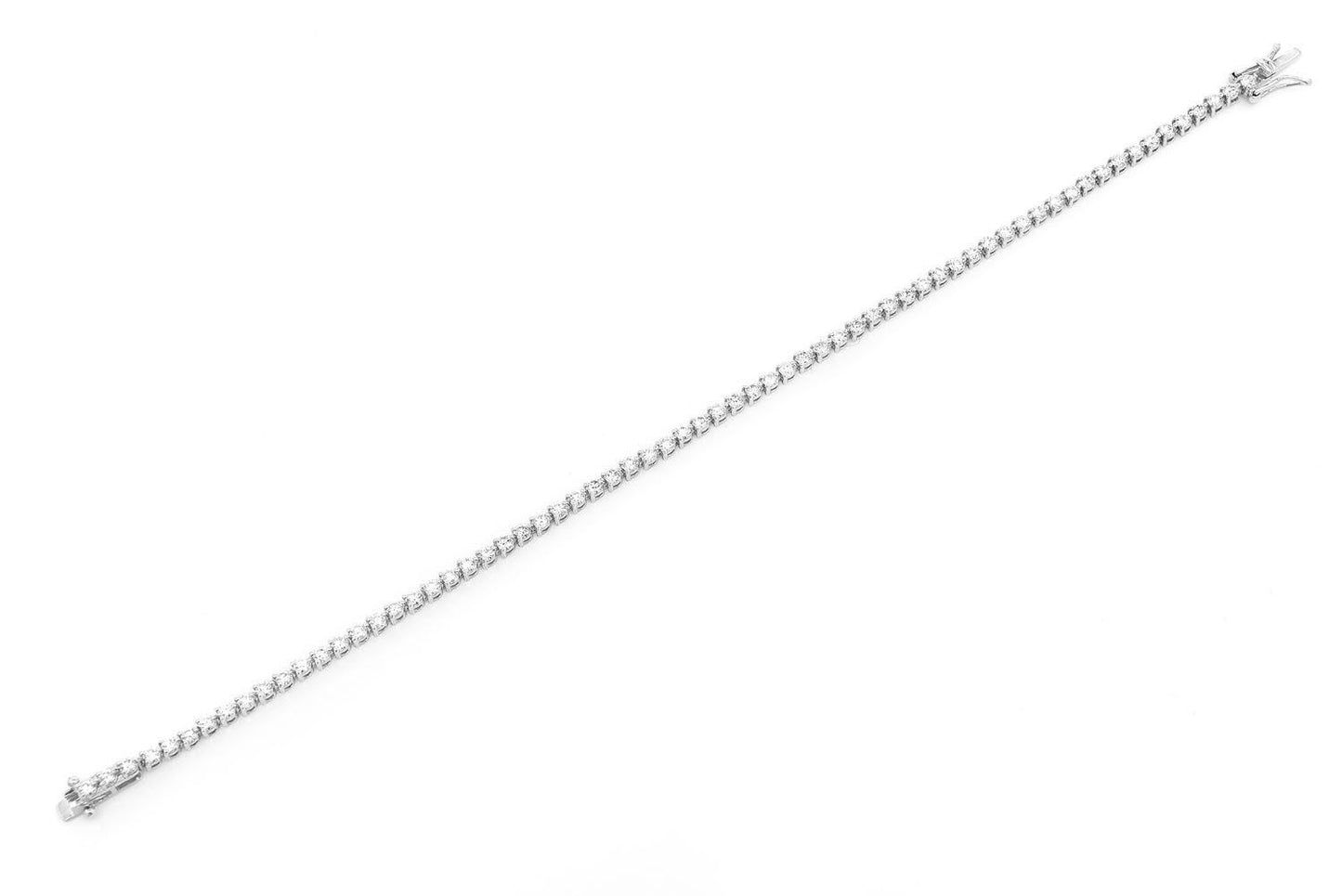 BRĂȚARĂ TENIS CU 3 PIELE, SET DIAMANTE, AUR MASIV DE 14K, 2,50 CT