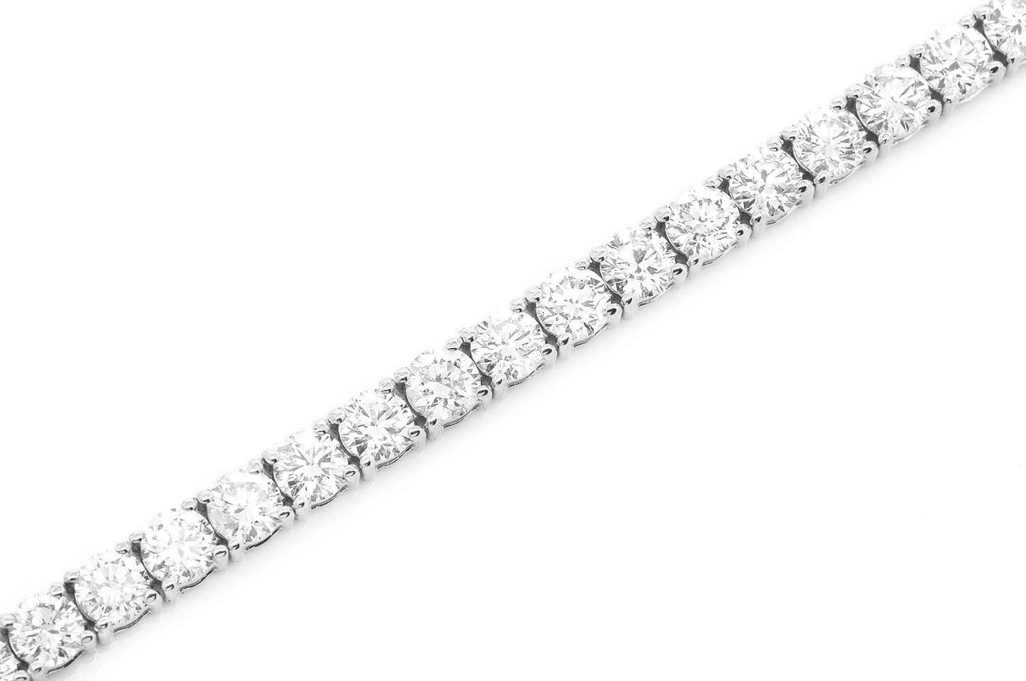 20PT PRONG SET DIAMOND TENNIS BRACELET 14K SOLID GOLD 10.50CTW