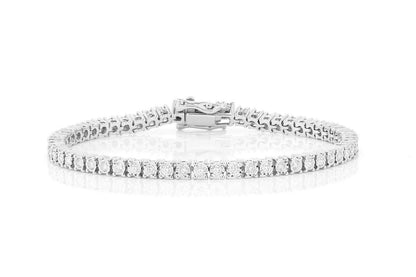 2PT MIRACLE SET DIAMOND BRACELET 14K SOLID GOLD 1.25CTW