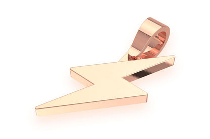 LIGHTNING BOLT PENDANT 14K SOLID GOLD