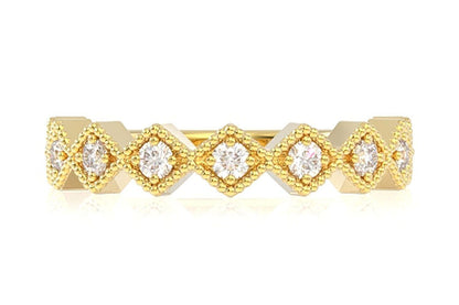 INEL CU DIAMANTE SUPRAVEZABILE, AUR MASIV DE 14K, 0.25CT