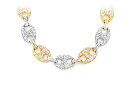 14MM MARINER LINK DIAMOND CHAIN 14K SOLID GOLD 30.25CTW