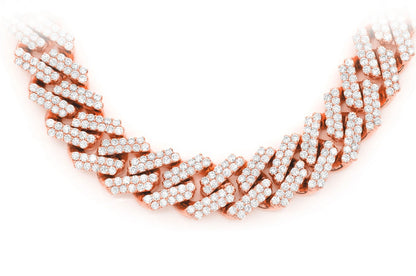 16MM RAISED CUBAN DIAMOND NECKLACE 14K SOLID GOLD 33.00CTW