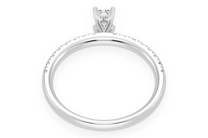 THINN - .25CT EMERALD CUT - DIAMOND ENGAGEMENT RING